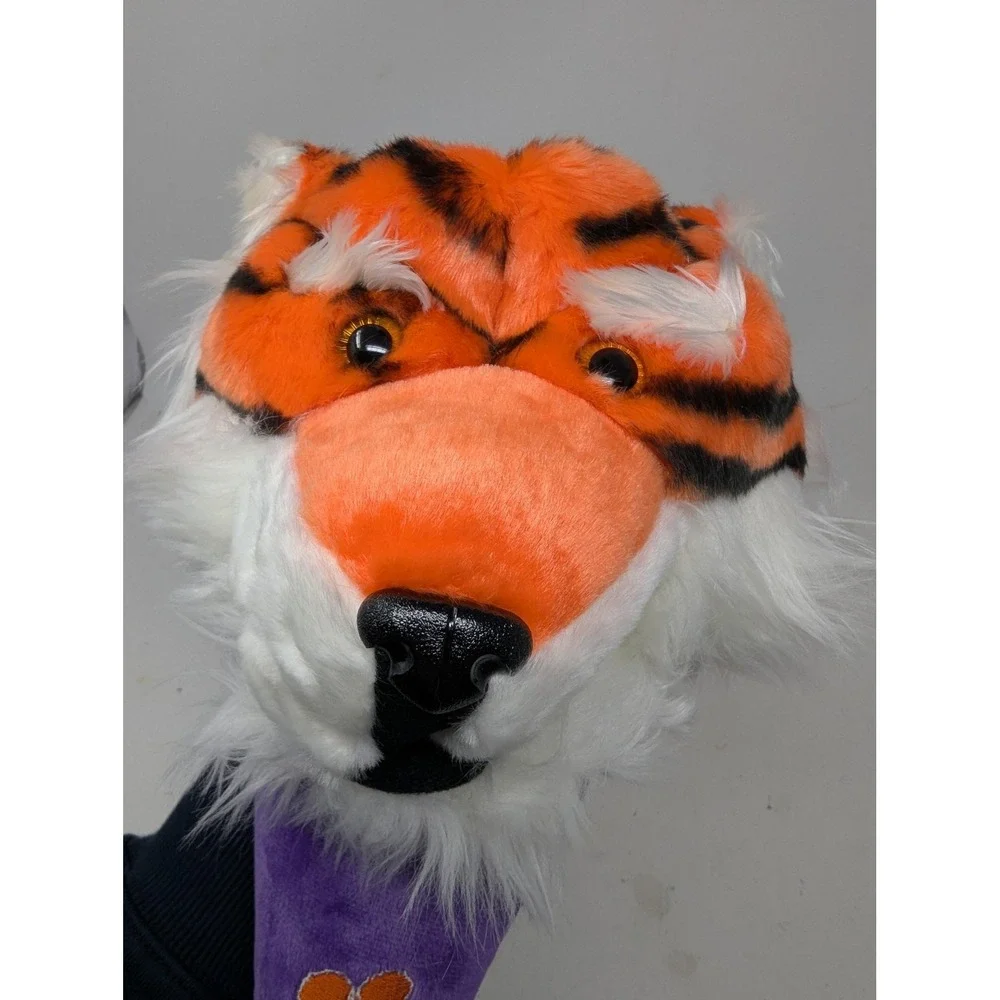 Clemson Tigers Mascot Golf Driver Club Headcover NCAA Golf Shaft Gripper Purple
